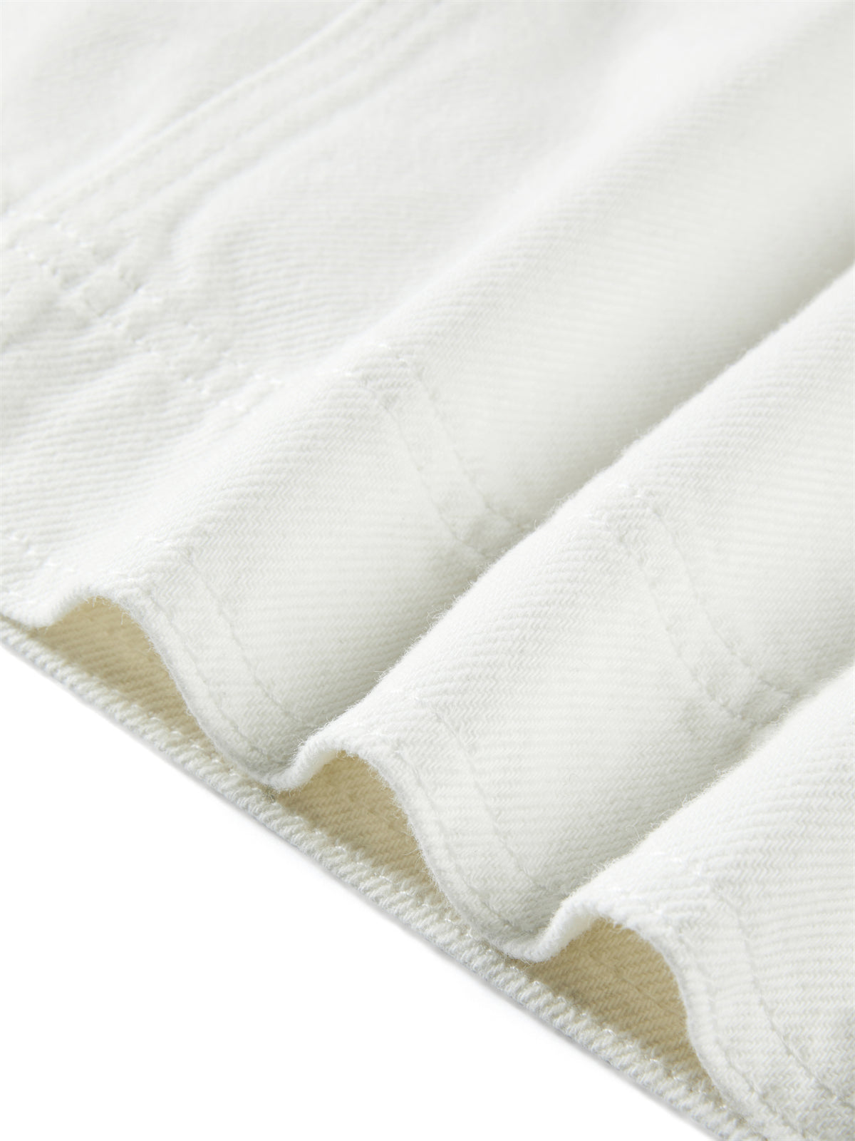 Women's White A-Line Denim Mini Skirt