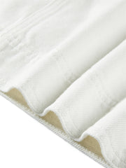 Women's White A-Line Denim Mini Skirt