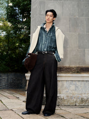 Men's Oversized Pleated Jeans