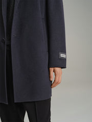 Men's Dark Gray Double-Faced Wool Coat