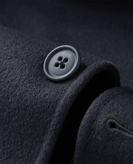 Men's Dark Gray Double-Faced Wool Coat