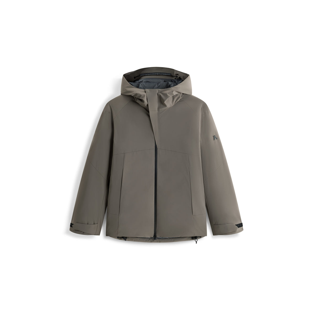Men's Casual Brown Shell-Style Down Jacket