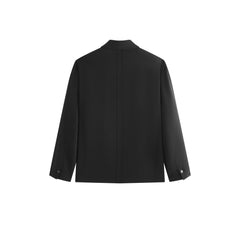 Men's Business Casual Solid Notch-Lapel Blazer