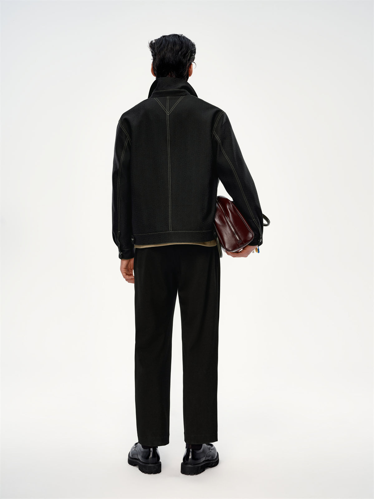 Men's Textured Tweed-Inspired Jacket
