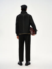 Men's Textured Tweed-Inspired Jacket