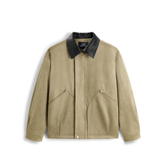 Men's Barn-Style Faux-Suede Quilted-Lined Jacket