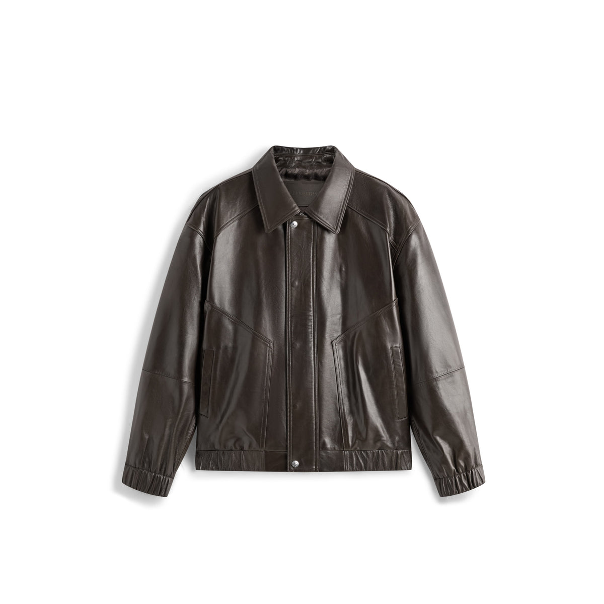 Men's Vintage Brown Waxed Lambskin Leather Jacket