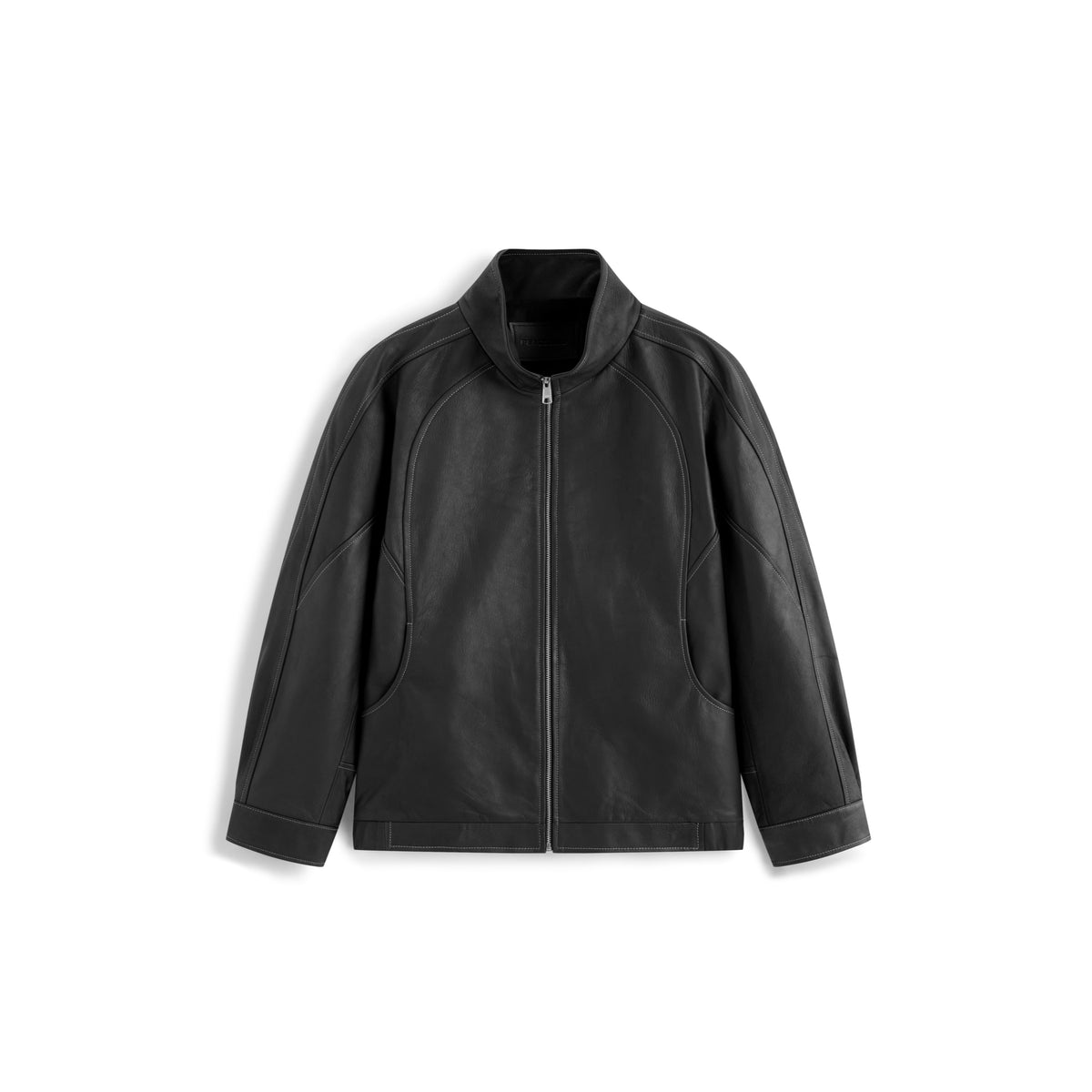 Men's Casual Burnished Goatskin Leather Jacket