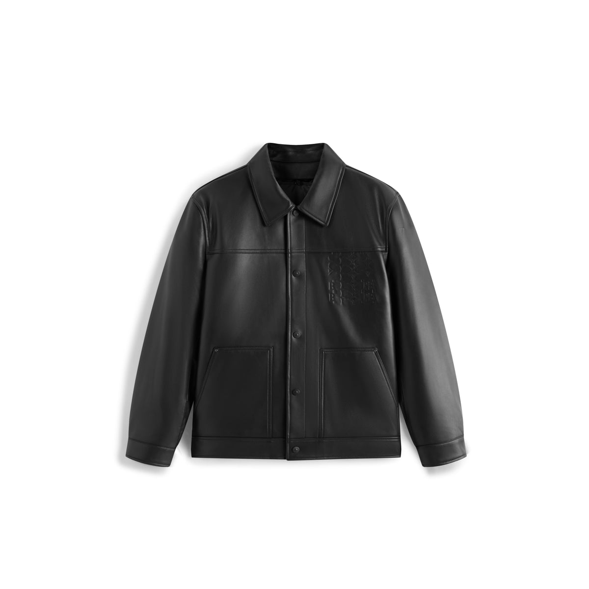 Men's Casual Lambskin Leather Jacket with Detachable Down Vest Liner