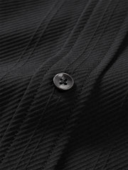 Men's Solid Jacquard Textured Shirt