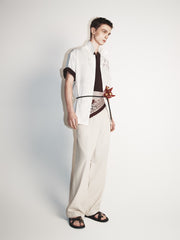 Men's Casual Textured Jacquard Shirt