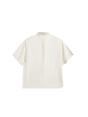 Men's Casual Solid Short-Sleeve Outerwear Shirt