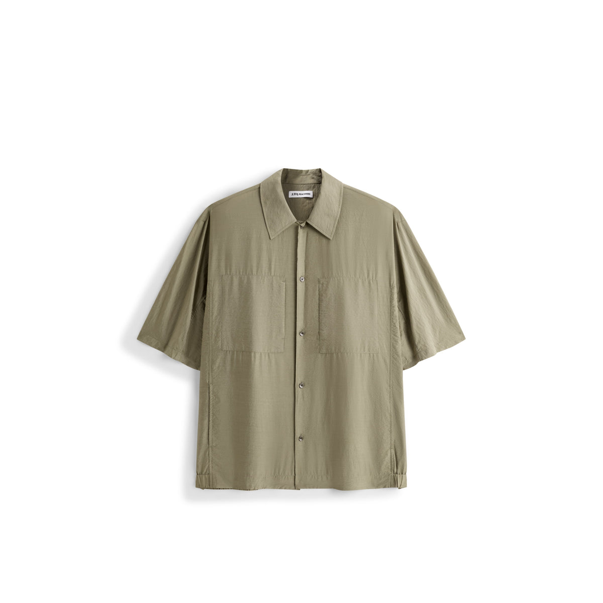 Men's Casual Mulberry Silk Textured Short-Sleeve Shirt