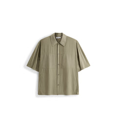 Men's Casual Mulberry Silk Textured Short-Sleeve Shirt
