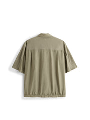 Men's Casual Mulberry Silk Textured Short-Sleeve Shirt