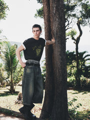 Men's Contrast Embroidered T-Shirt