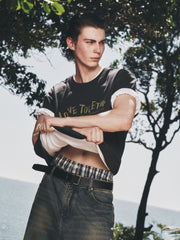 Men's Contrast Embroidered T-Shirt