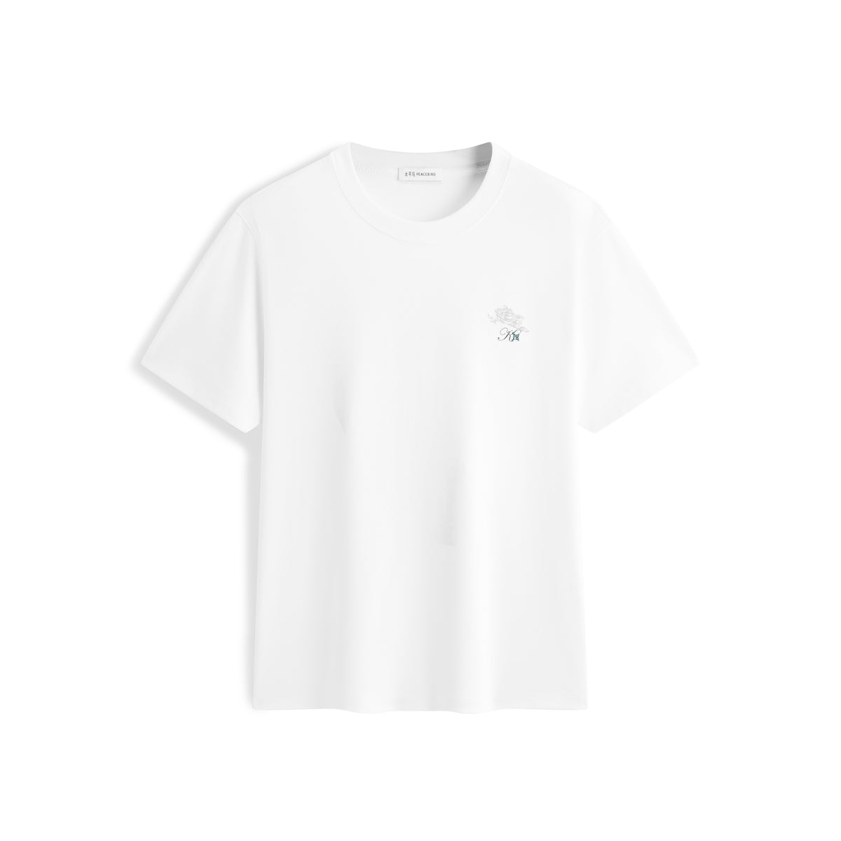Men's slim fit embroidered short-sleeve T-shirt