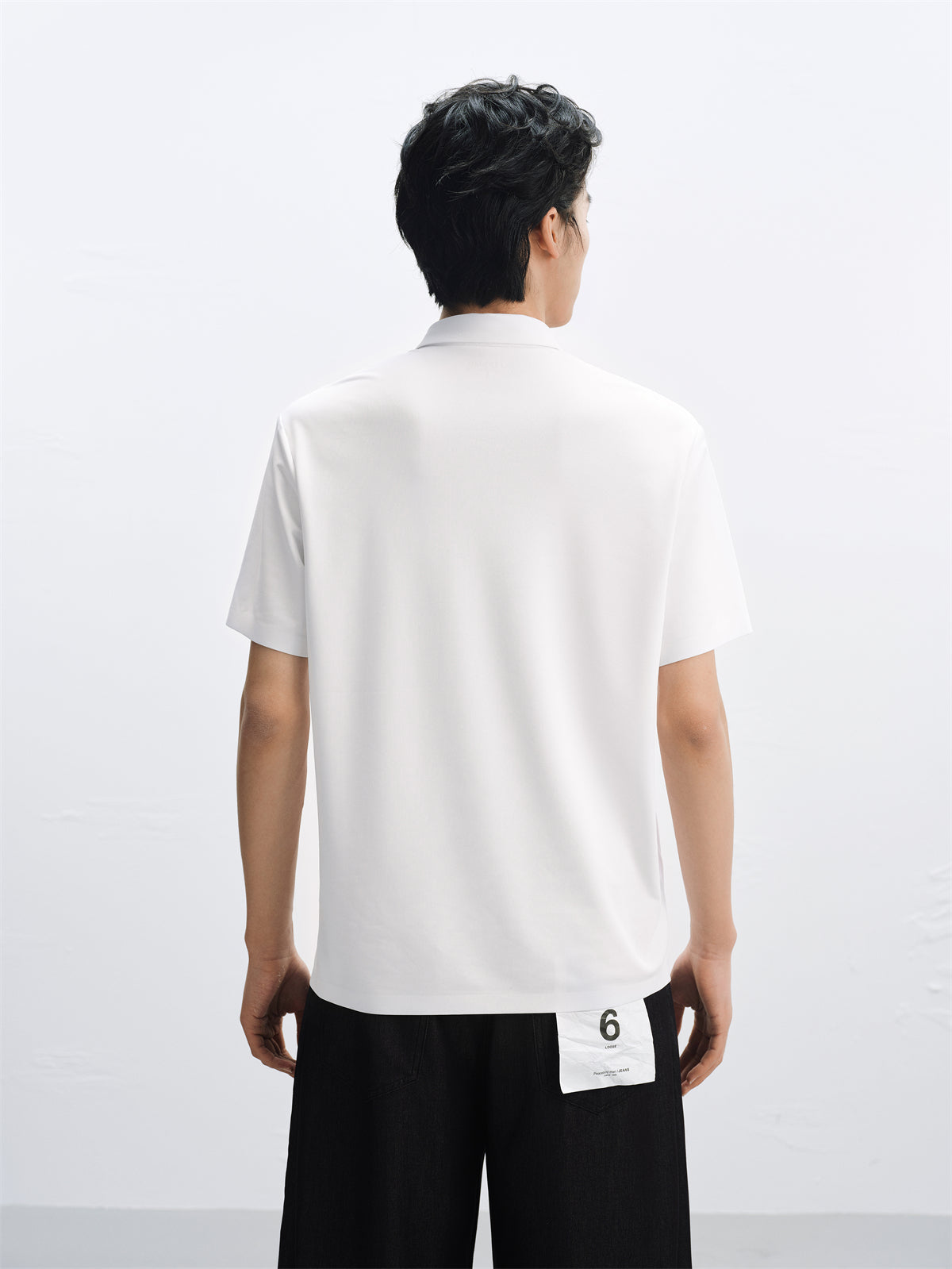 Men's Polo Shirt with Placket Print