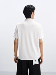 Men's Polo Shirt with Placket Print