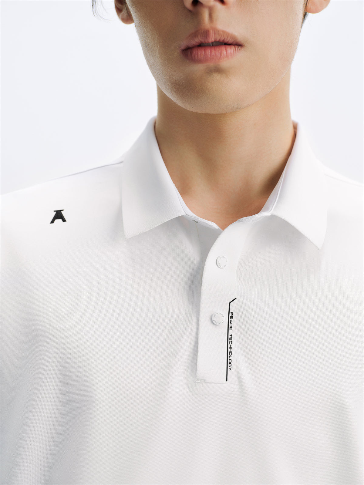 Men's Polo Shirt with Placket Print