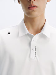Men's Polo Shirt with Placket Print
