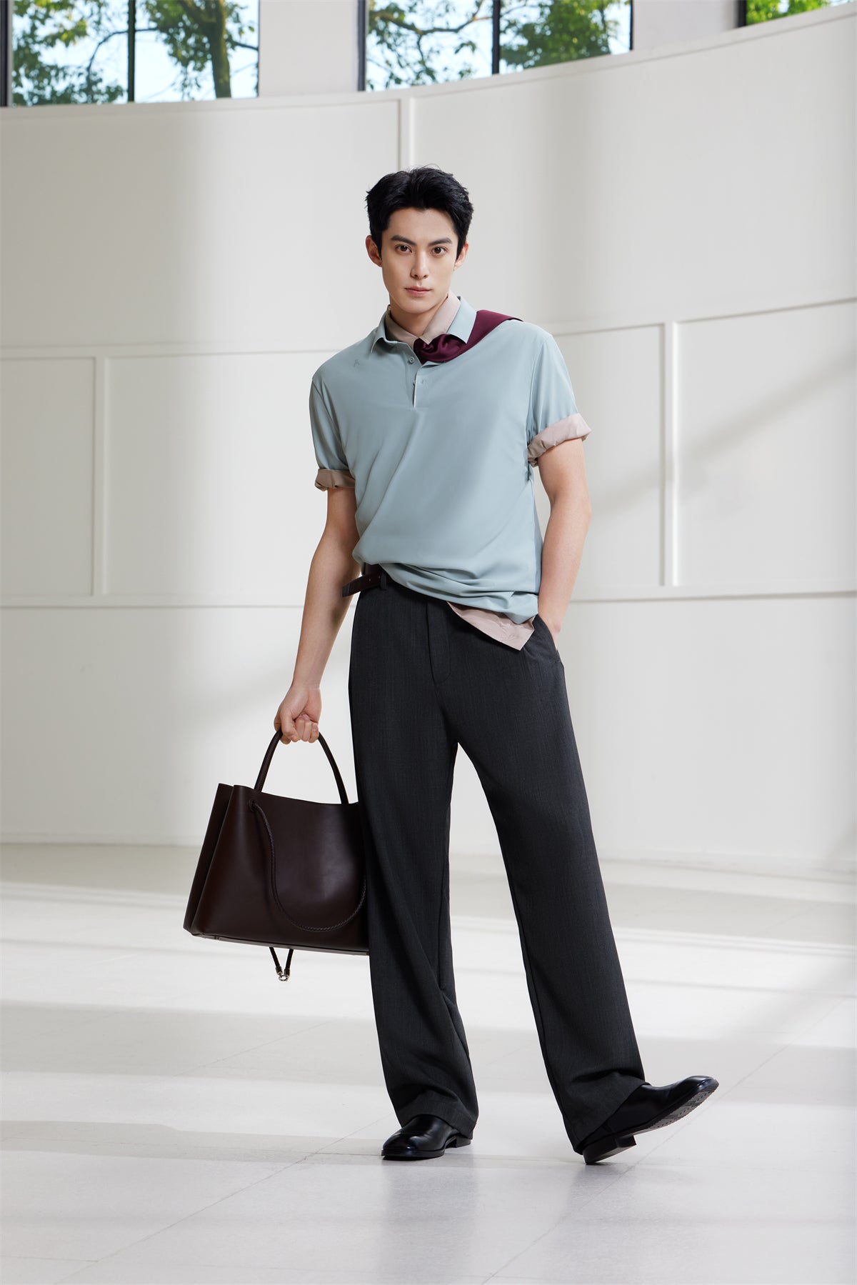 Men's Slim-Fit Solid Polo Shirt
