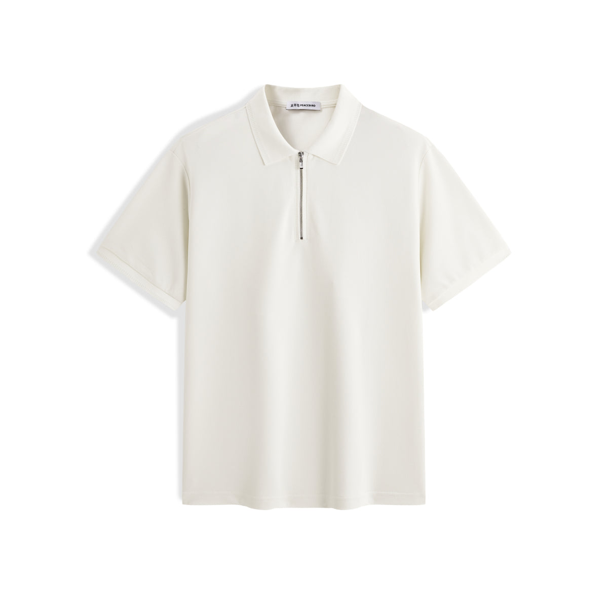 Men's Casual Zipper-Trimmed Polo