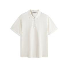 Men's Casual Zipper-Trimmed Polo