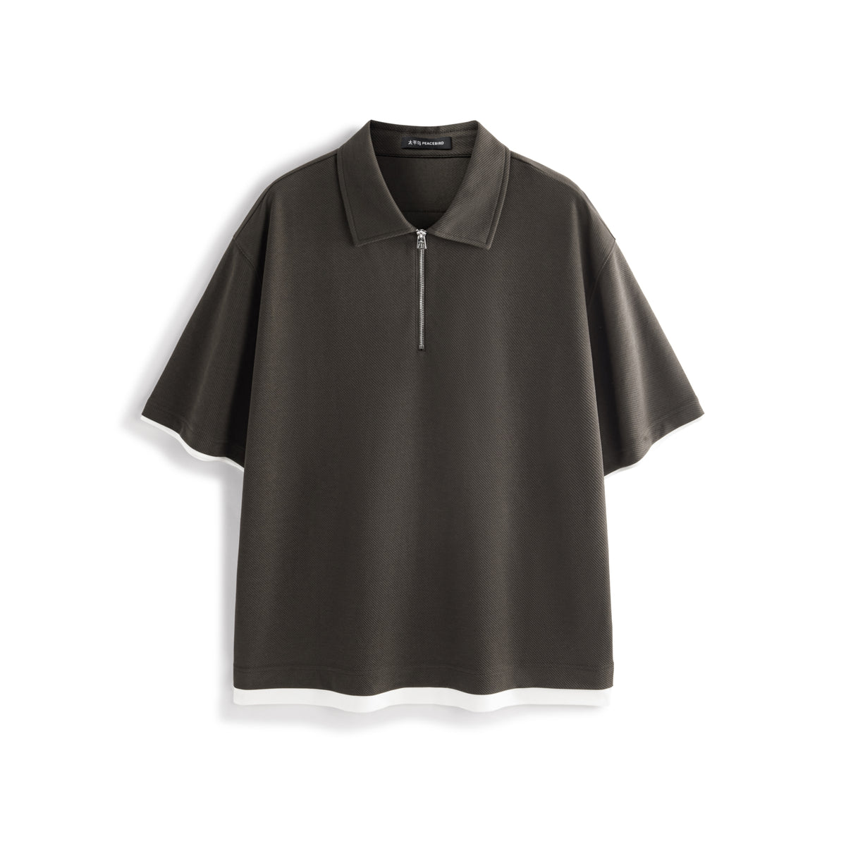 Men's Loose Textured POLO Shirt