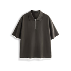 Men's Loose Textured POLO Shirt