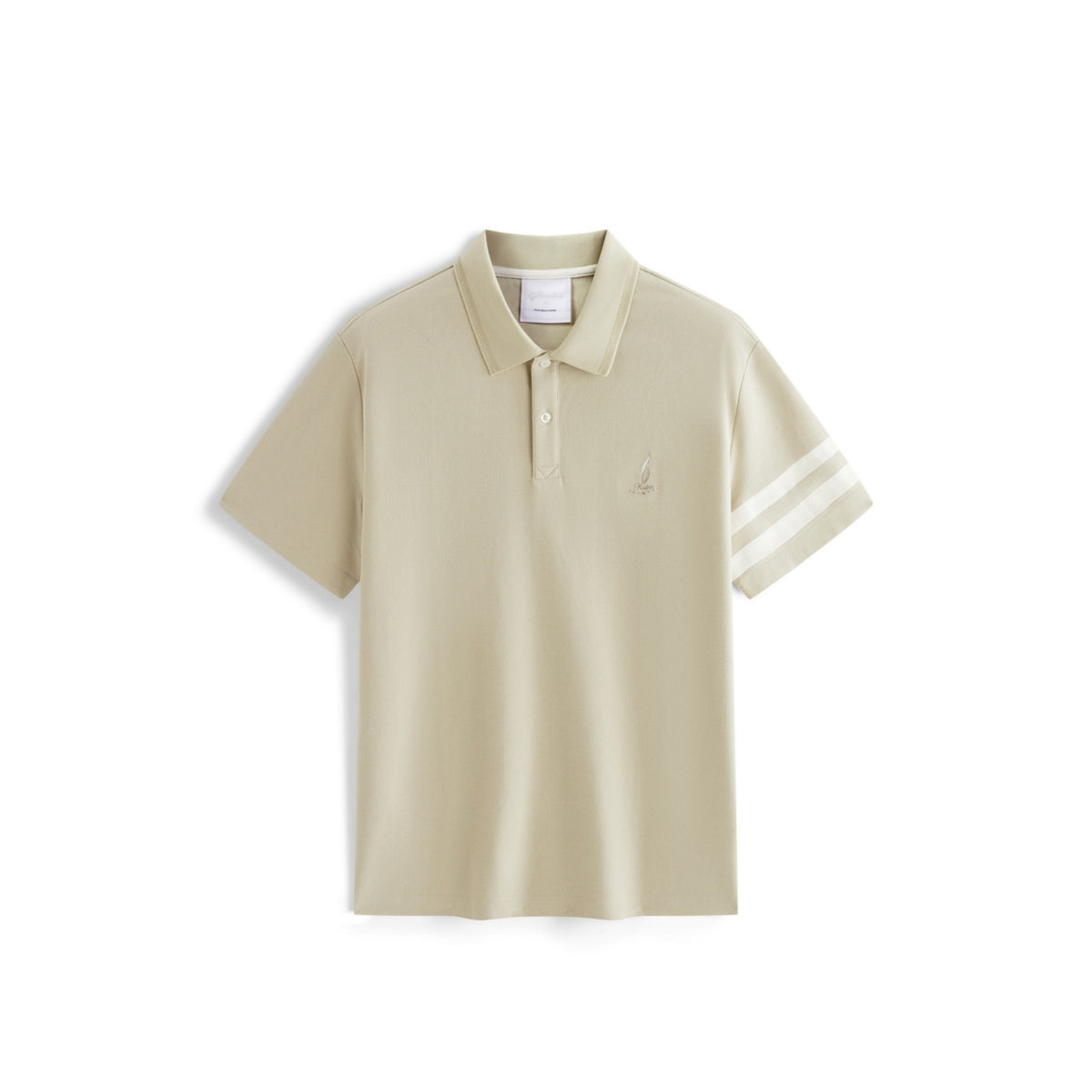 Men's Casual Contrast Striped Polo Shirt