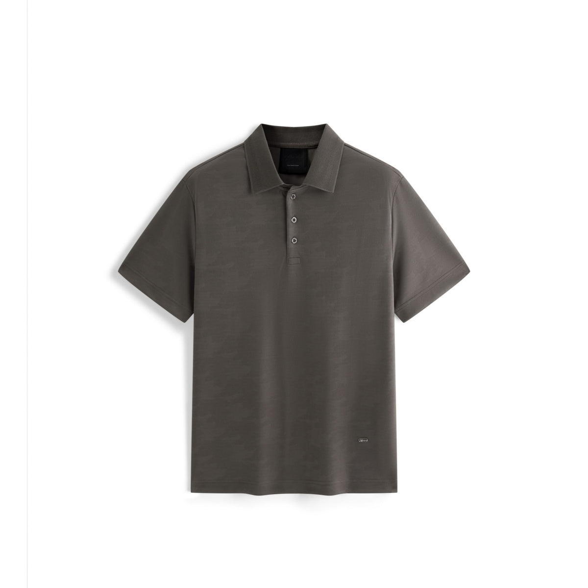 Men's Casual Textured Jacquard Polo Shirt