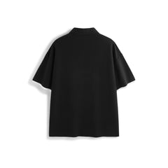 Men's Waffle Knit Short Sleeve Polo Shirt