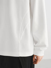 Men's Solid Embroidered Long-Sleeve T-Shirt