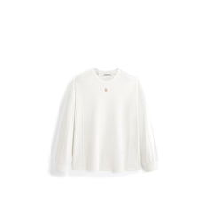 Men's Casual Textured Embroidered Long-Sleeve T-Shirt