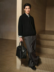 Men's Allover Jacquard Pullover Sweatshirt