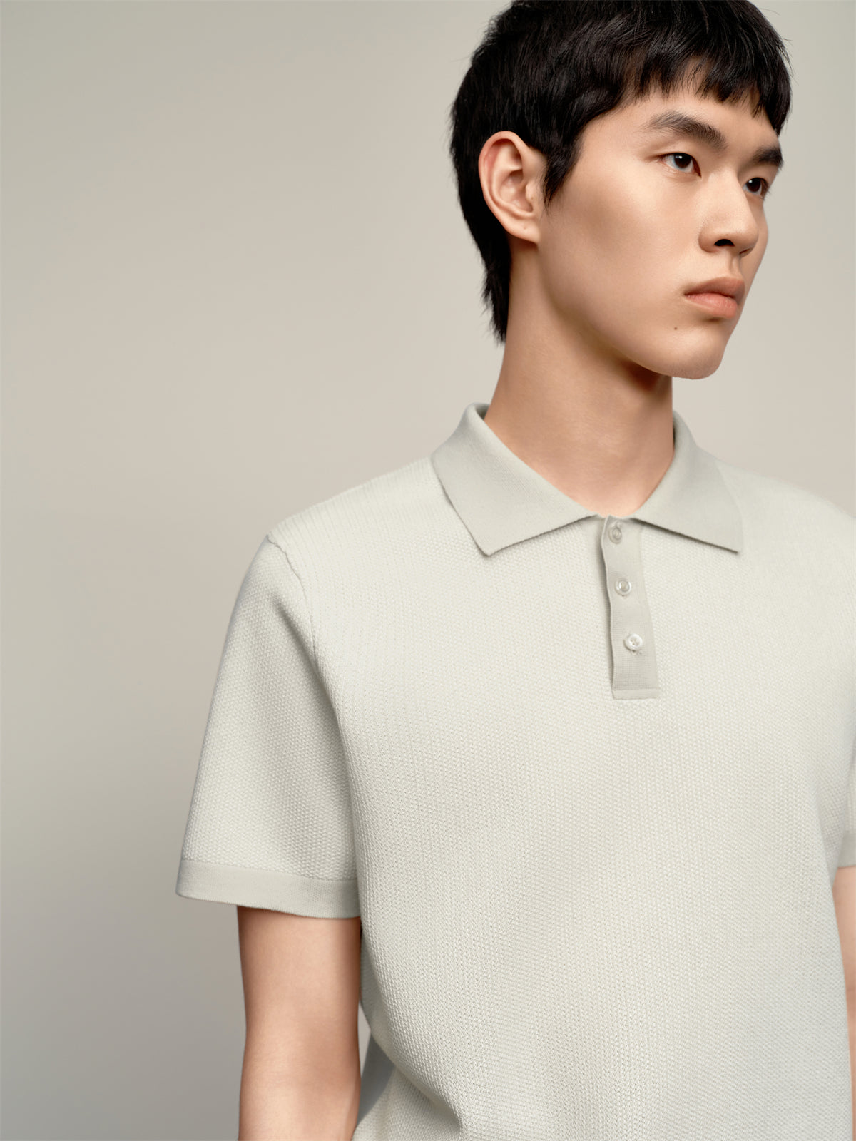 Men's Soft Knit Pullover Polo Shirt