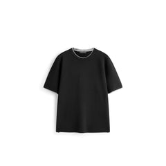 Men's Casual Contrast-Collar Knit T-Shirt