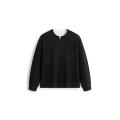 Men's Commuter Faux-Layer Henley Textured Knit Top
