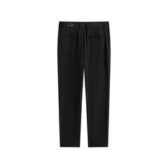 Men's Slim-Fit Embroidered Waistband Trousers