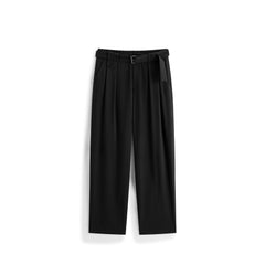 Men's Commuter Black Relaxed-Fit Trousers