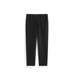 Men's Casual Silk-Blend Black Tapered Pants