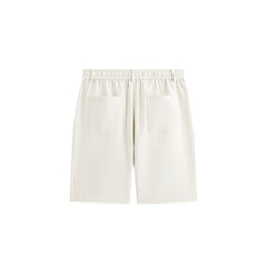 Men's casual elastic waist jacquard shorts