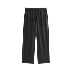 Men's Drawstring Straight-Leg Draped Pants