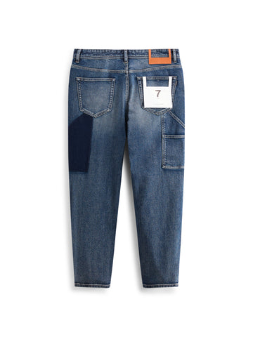 *US Final Sale* Men's Distressed Tapered Jeans with Pocket Detail