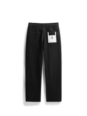 Men's Casual Black Straight-Leg Jeans