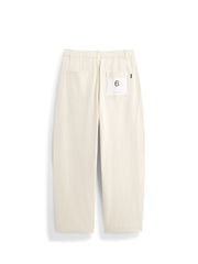 Men's Casual White Relaxed-Fit Elastic-Waist Jeans