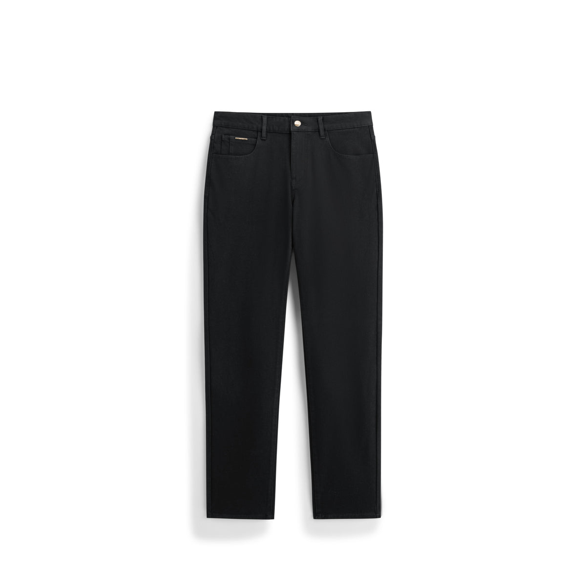 Men's Casual Black Slim-Fit Tapered Jeans