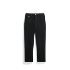 Men's Casual Black Slim-Fit Tapered Jeans